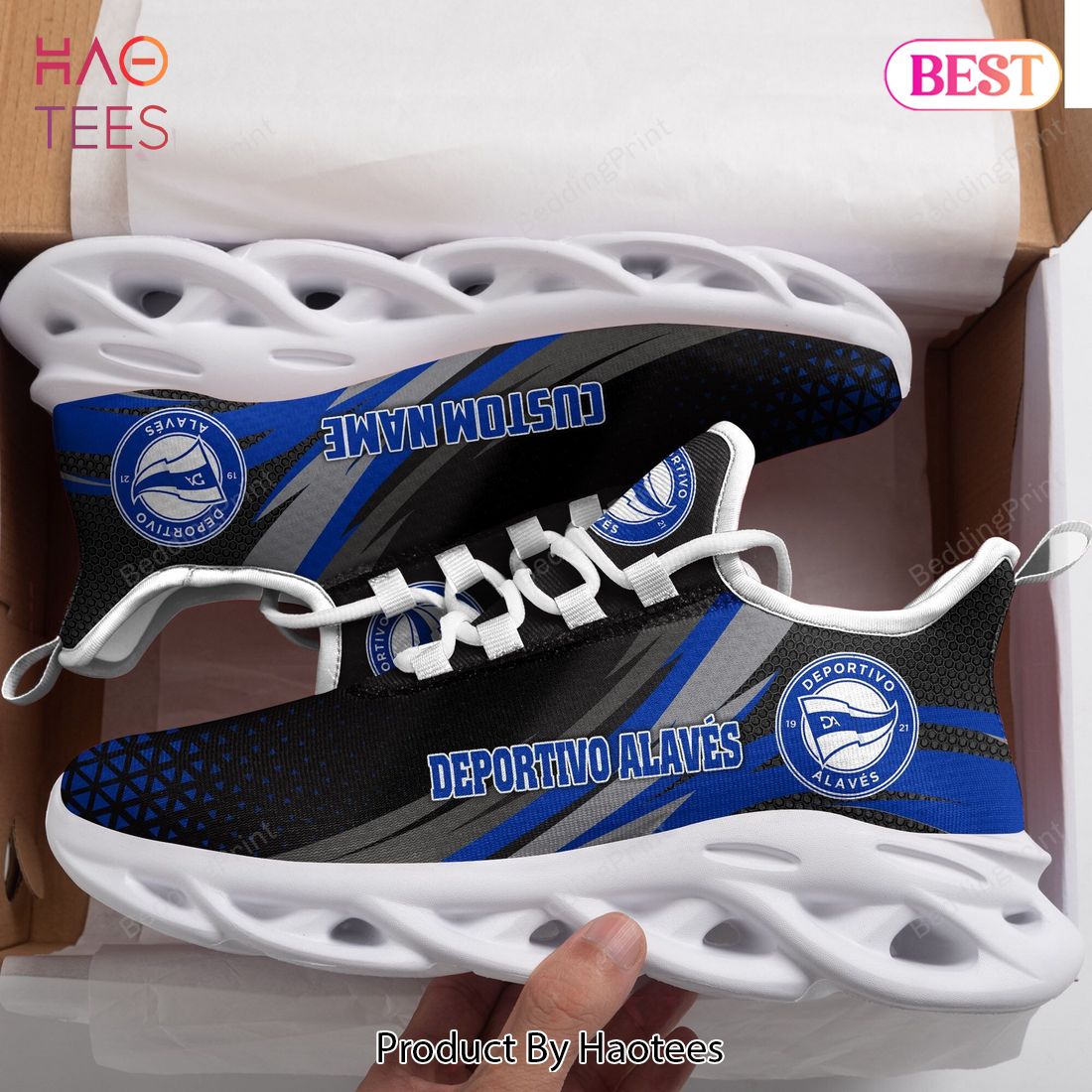 La Liga Deportivo Alaves Custom Personalized Max Soul Shoes La Liga Deportivo Alaves Custom Personalized Max Soul Shoes