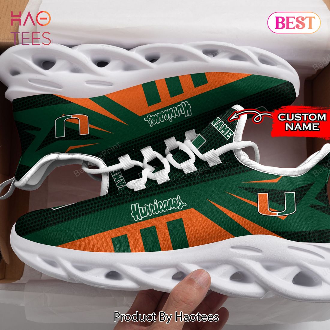 Miami Hurricanes NCAA Max Soul Shoes Miami Hurricanes NCAA Max Soul Shoes