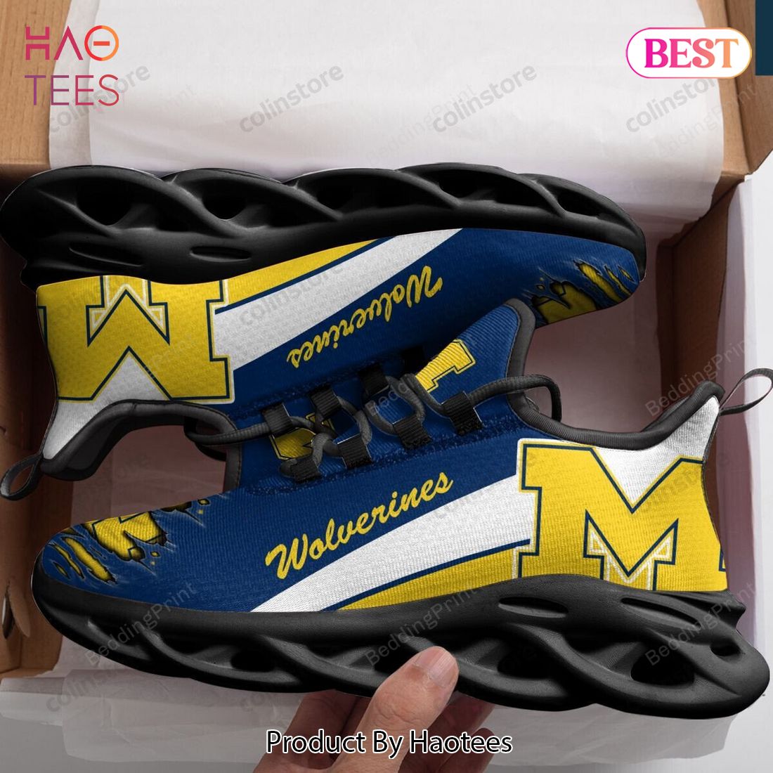 Michigan Wolverines NCAA Max Soul Shoes Michigan Wolverines NCAA Max Soul Shoes