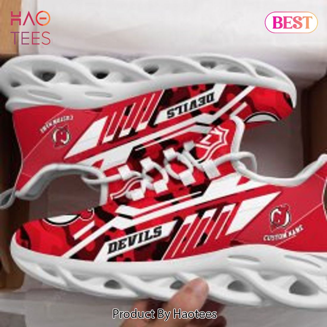 New Jersey Devils Custom Name NHL New Luxury Max Soul Shoes Gift For Fans  Running Sneaker - Freedomdesign