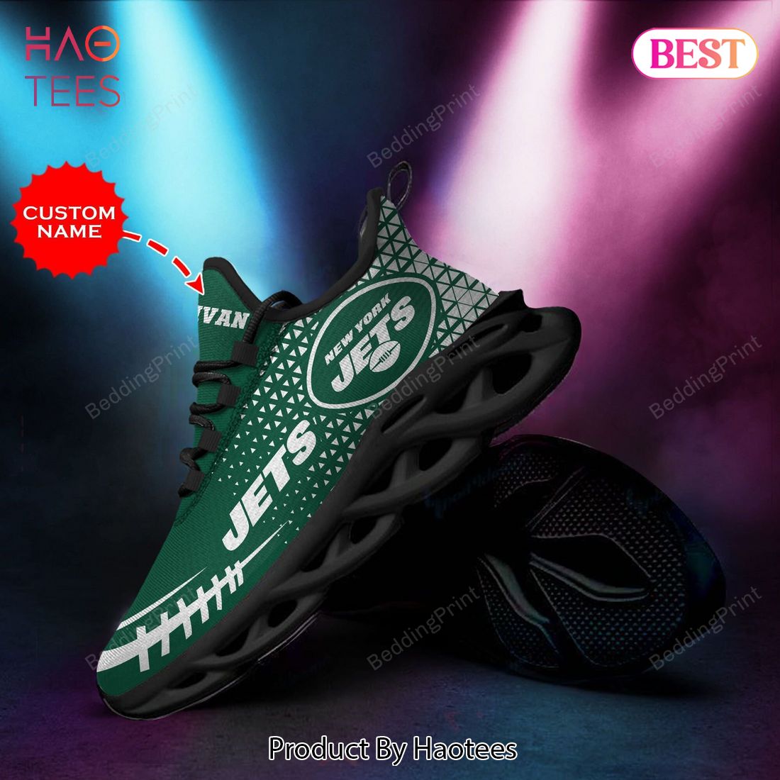 New York Jets Custom Personalized NFL Max Soul Shoes New York Jets Custom Personalized NFL Max Soul Shoes