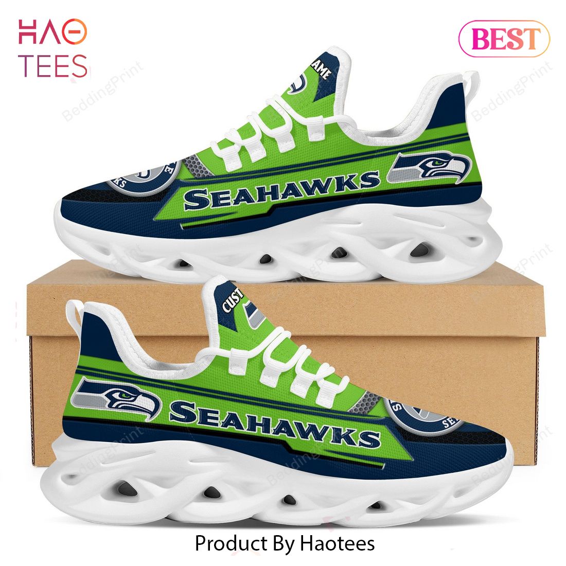 Seattle Seahawks NFL Cool Max Soul Shoes Custom Name Sneakers For Men And  Women