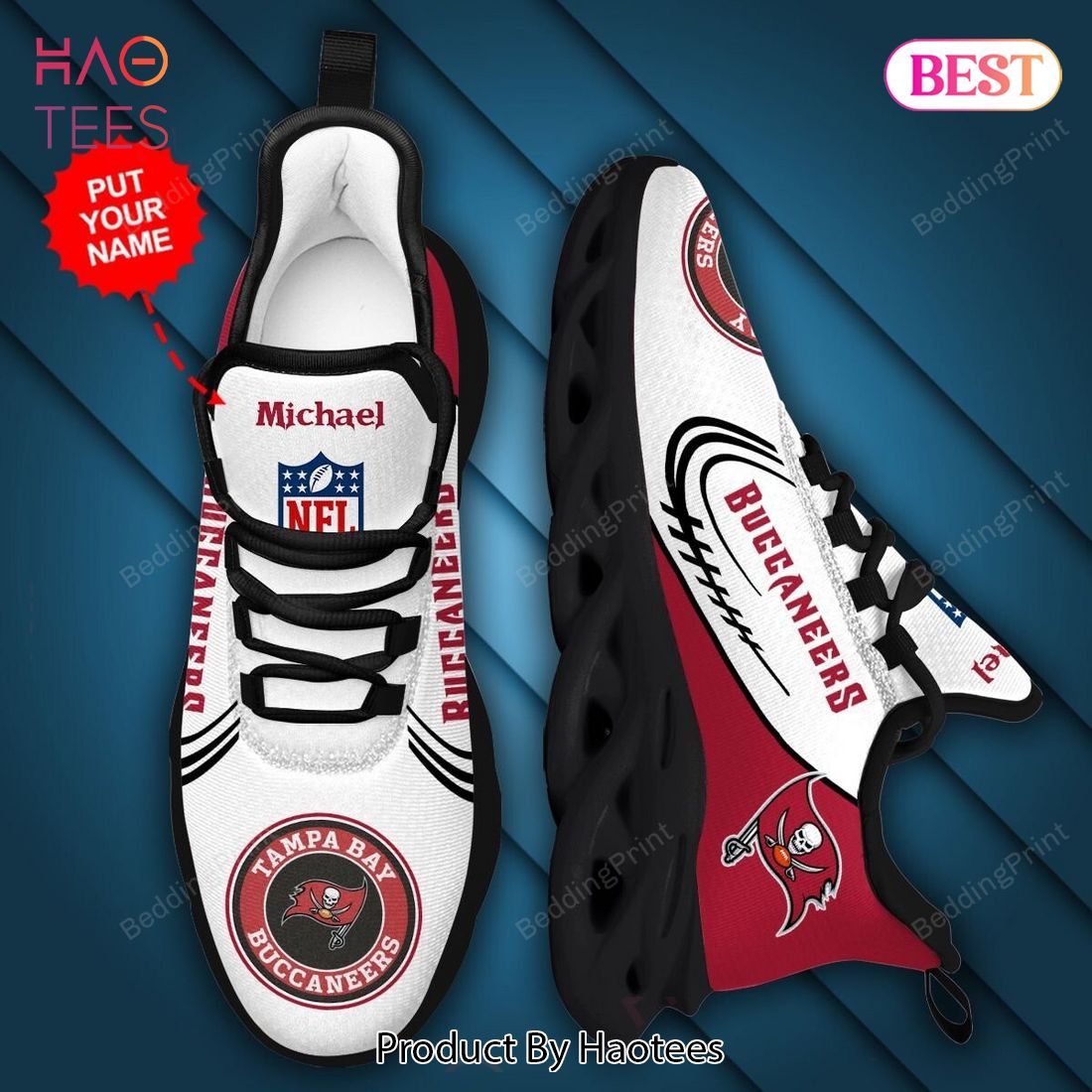 Tampa Bay Buccaneers Custom Personalized NFL Max Soul Shoes