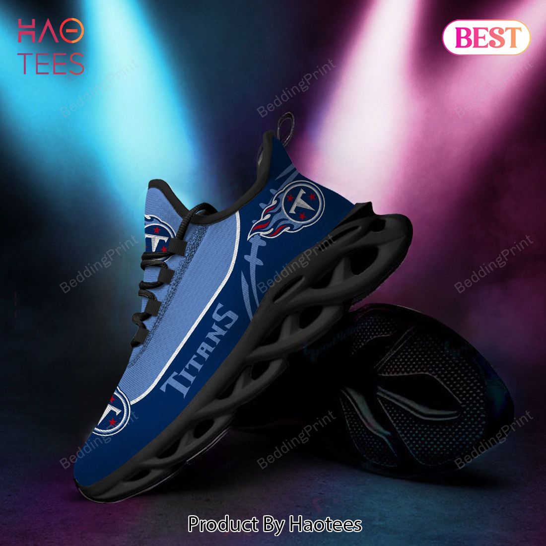 Tennessee Titans Custom Name NFL Max Soul Shoes