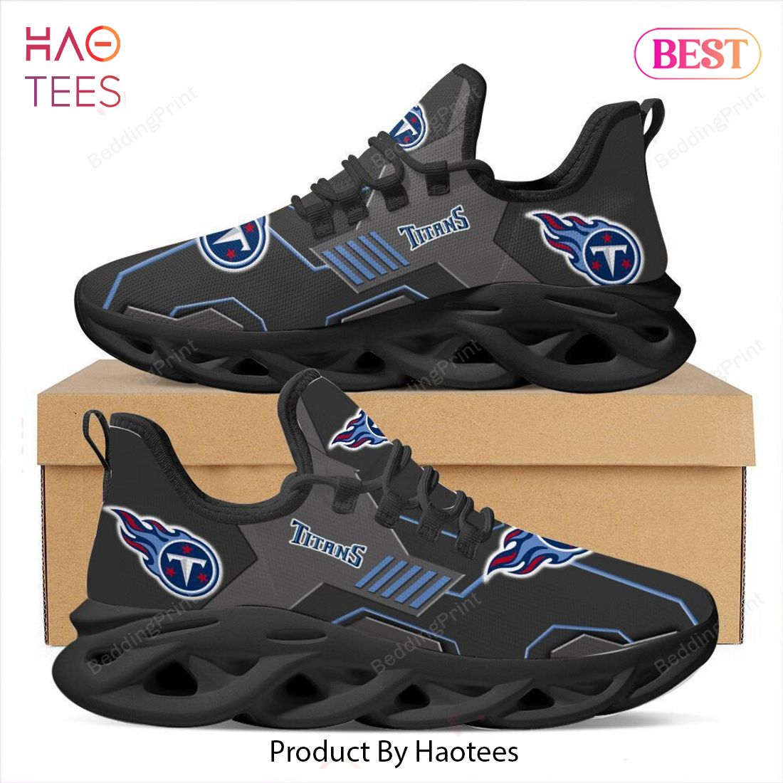 Tennessee Titans Personalized Name NFL Max Soul Shoes Men And