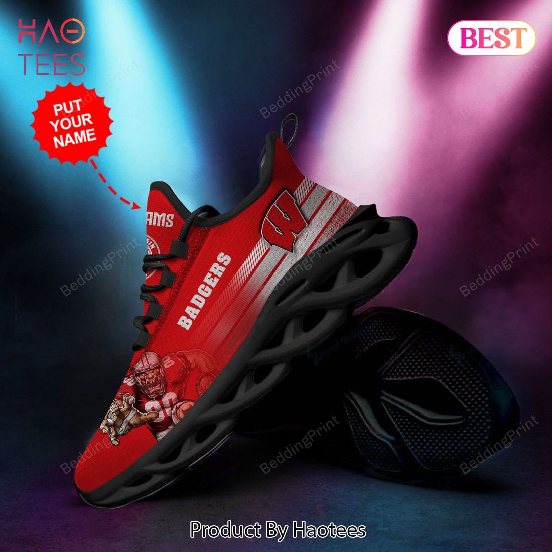 Wisconsin Badgers Custom Personalized NCAA Max Soul Shoes Wisconsin Badgers Custom Personalized NCAA Max Soul Shoes