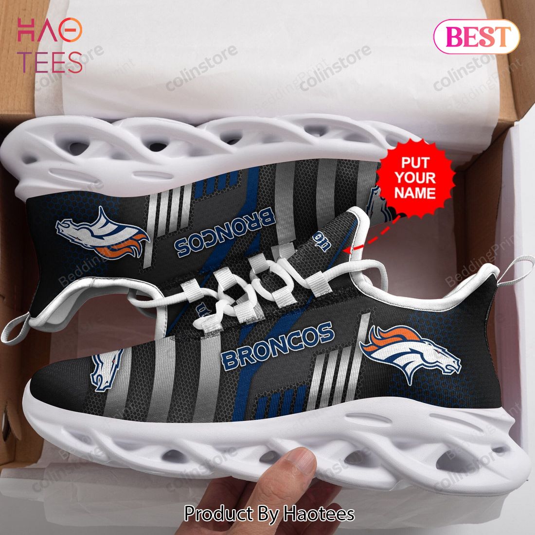 [Personalized Name] Denver Broncos NFL Max Soul Shoes