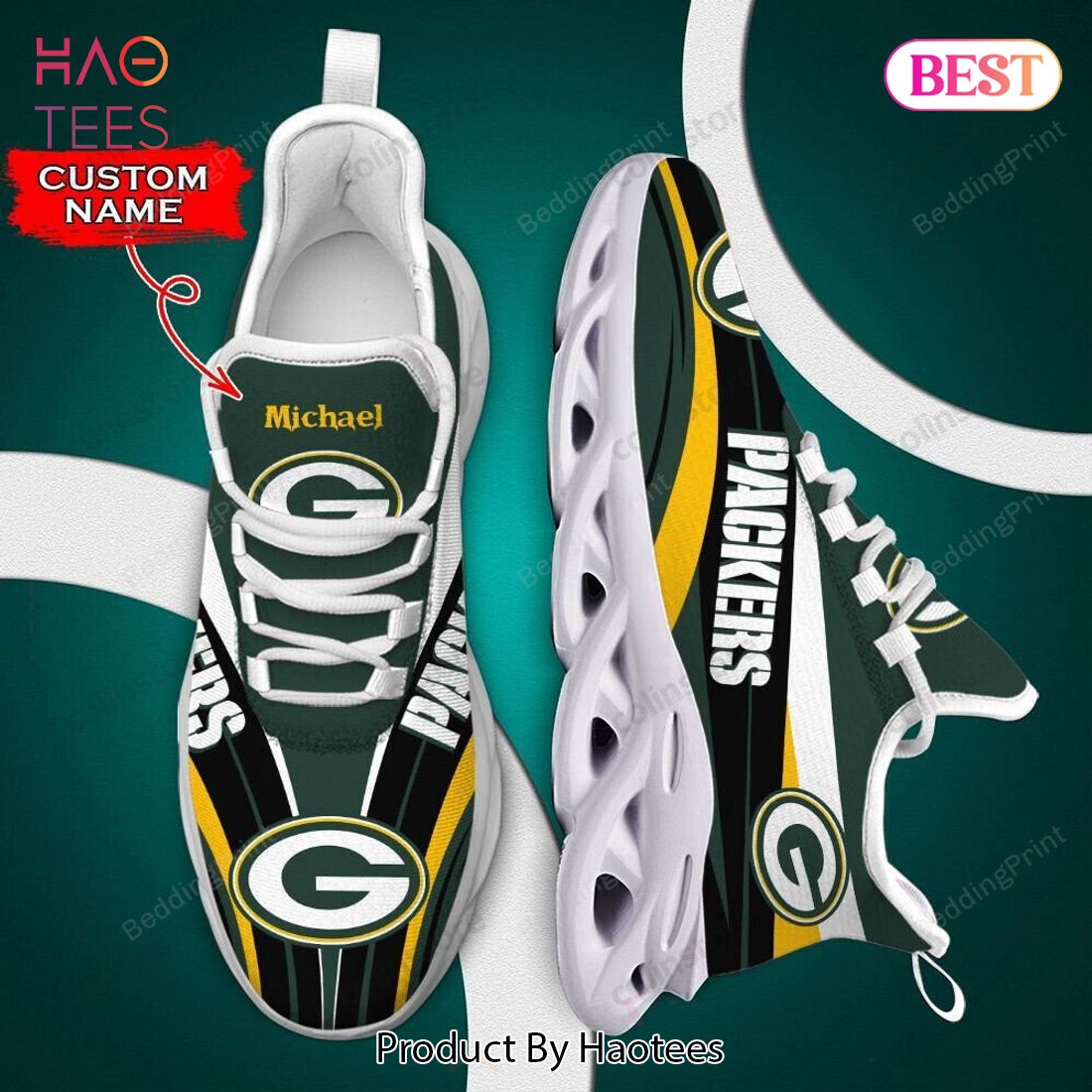[Personalized Name] Green Bay Packers NFL Max Soul Shoes