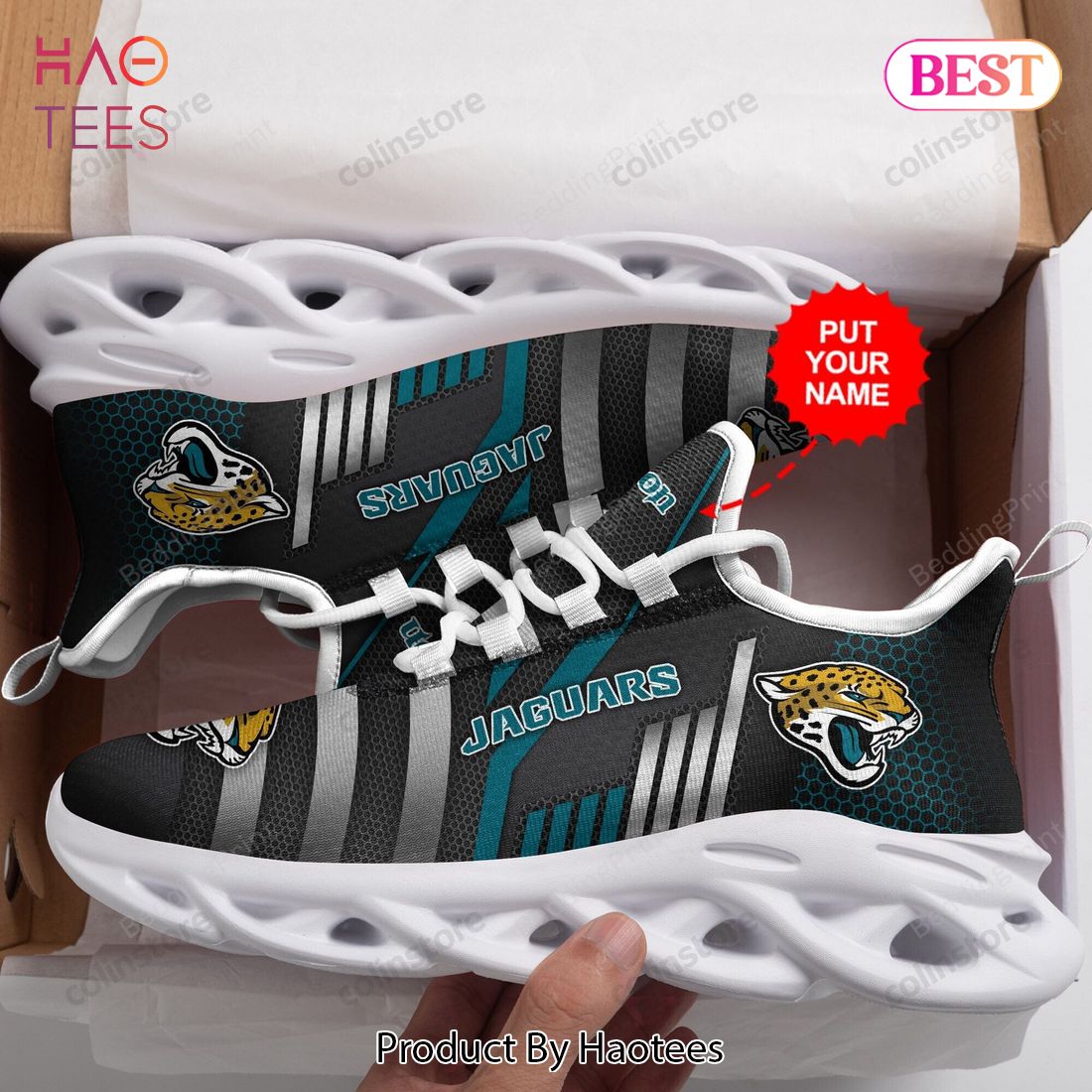[Personalized Name] Jacksonville Jaguars NFL Max Soul Shoes