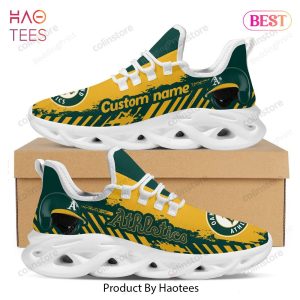 [Personalized Name] Oakland Athletics MLB Max Soul Shoes