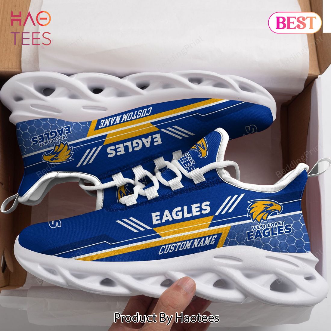 [Personalized Name] West Coast Eagles AFL Max Soul Shoes
