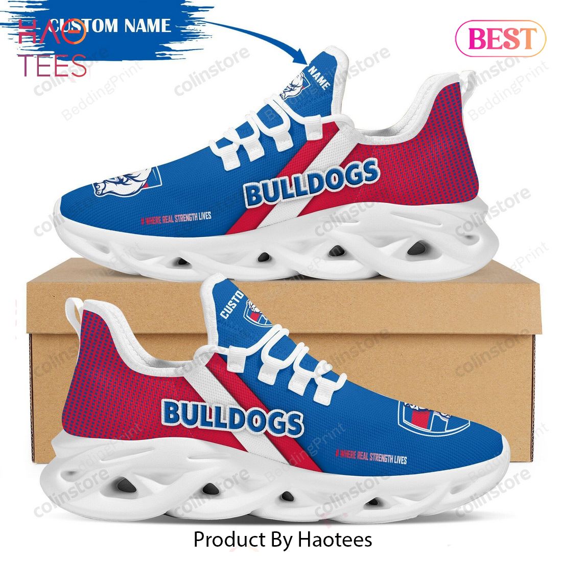 [Personalized Name] Western Bulldogs AFL Max Soul Shoes
