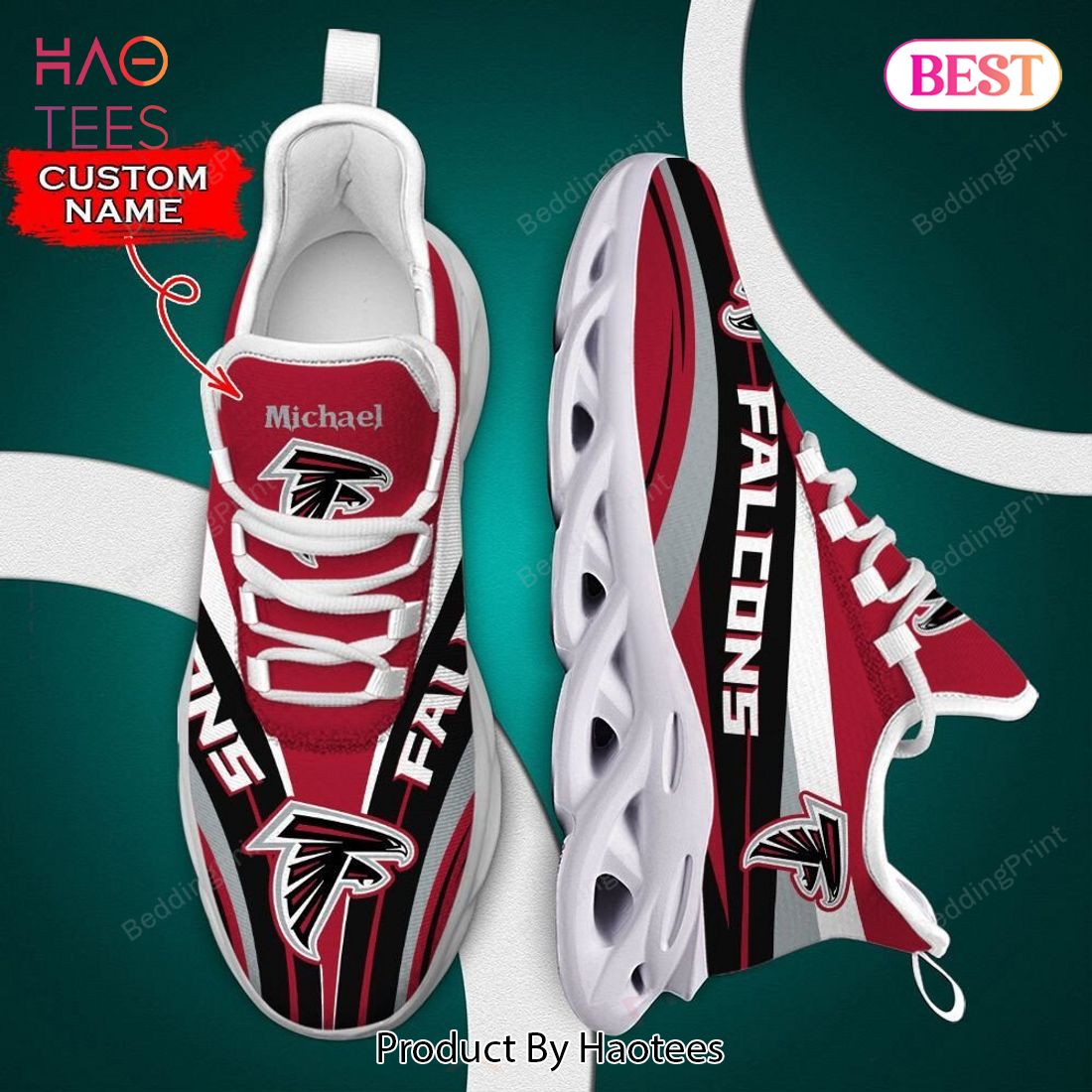 Atlanta Falcons NFL Custom Name Max Soul Shoes Atlanta Falcons NFL Custom Name Max Soul Shoes