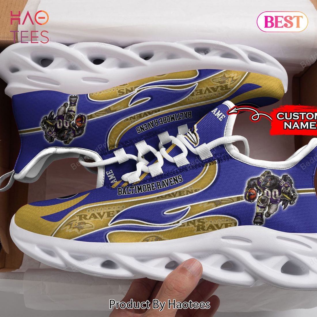 Baltimore Ravens Nfl Personalized Max Soul Shoes Baltimore Ravens Nfl Personalized Max Soul Shoes