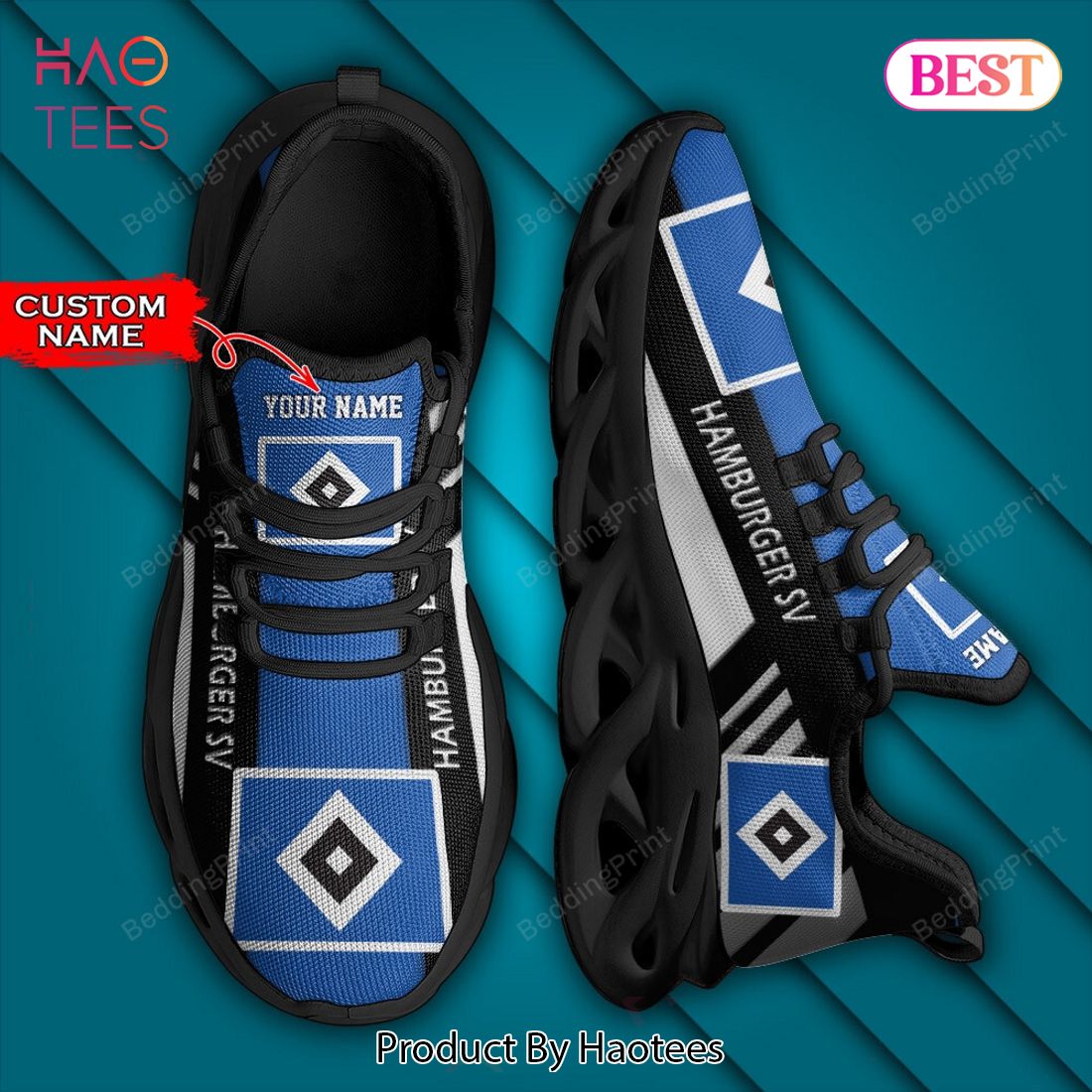 Bundesliga Hamburger SV Personalized Custom Name Max Soul Shoes