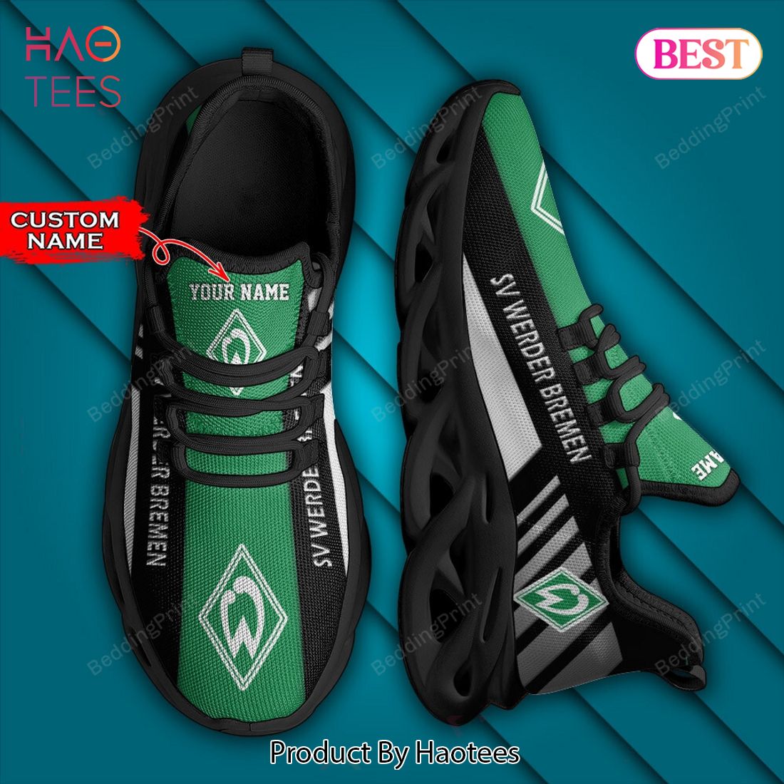 Bundesliga SV Werder Bremen Personalized Custom Name Max Soul Shoes