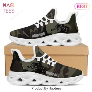 Cleveland Browns Camo Camouflage Design Trending Max Soul Shoes