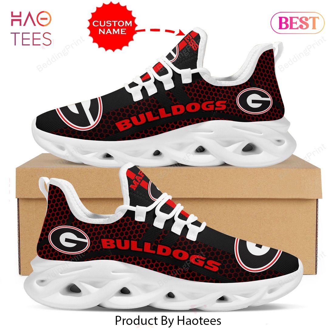 Georgia Bulldogs NCAA Custom Name Max Soul Shoes Georgia Bulldogs NCAA Custom Name Max Soul Shoes