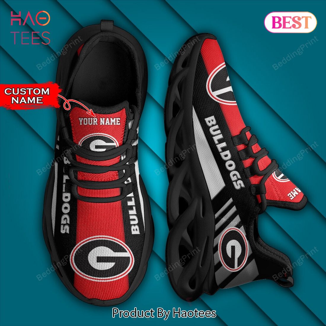 NCAA Georgia Bulldogs Personalized Custom Name Max Soul Shoes NCAA Georgia Bulldogs Personalized Custom Name Max Soul Shoes