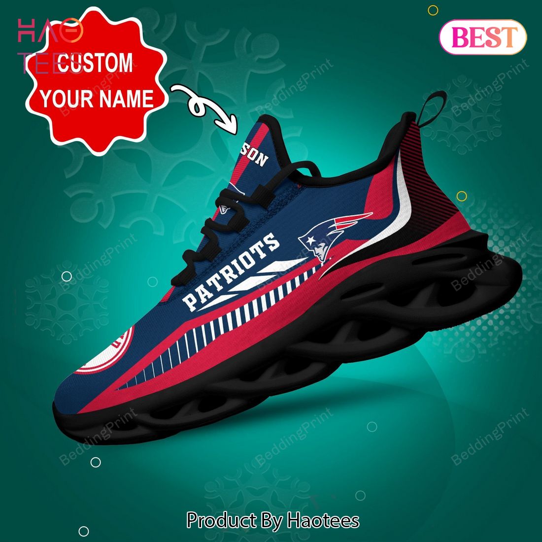 New England Patriots NFL Personalized Max Soul Shoes New England Patriots NFL Personalized Max Soul Shoes