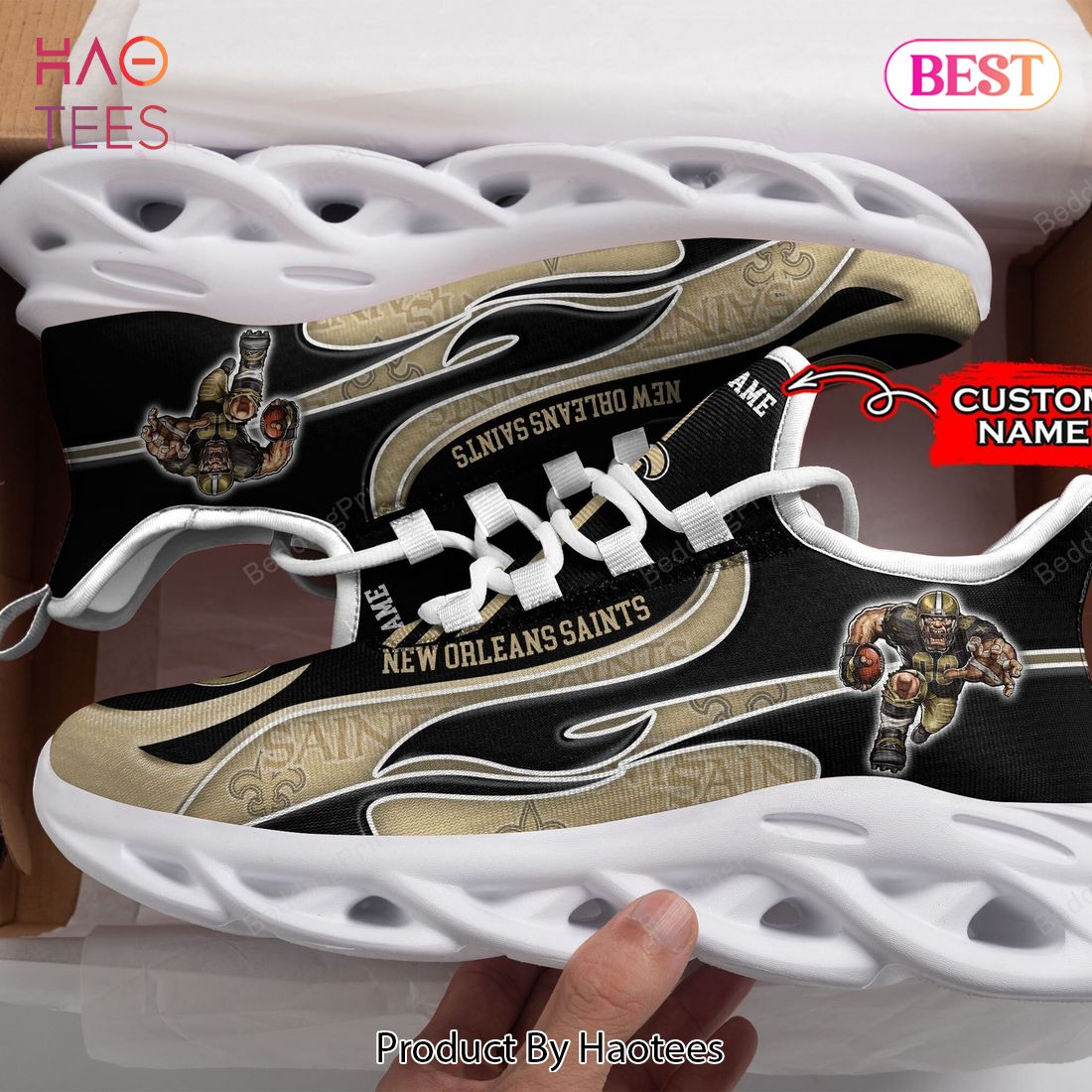 New Orleans Saints NFL Personalized Max Soul Shoes New Orleans Saints NFL Personalized Max Soul Shoes