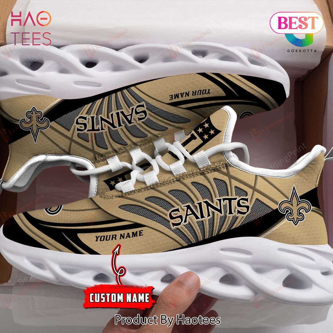 New Orleans Saints Max Soul Sneakers Running Sports Shoes