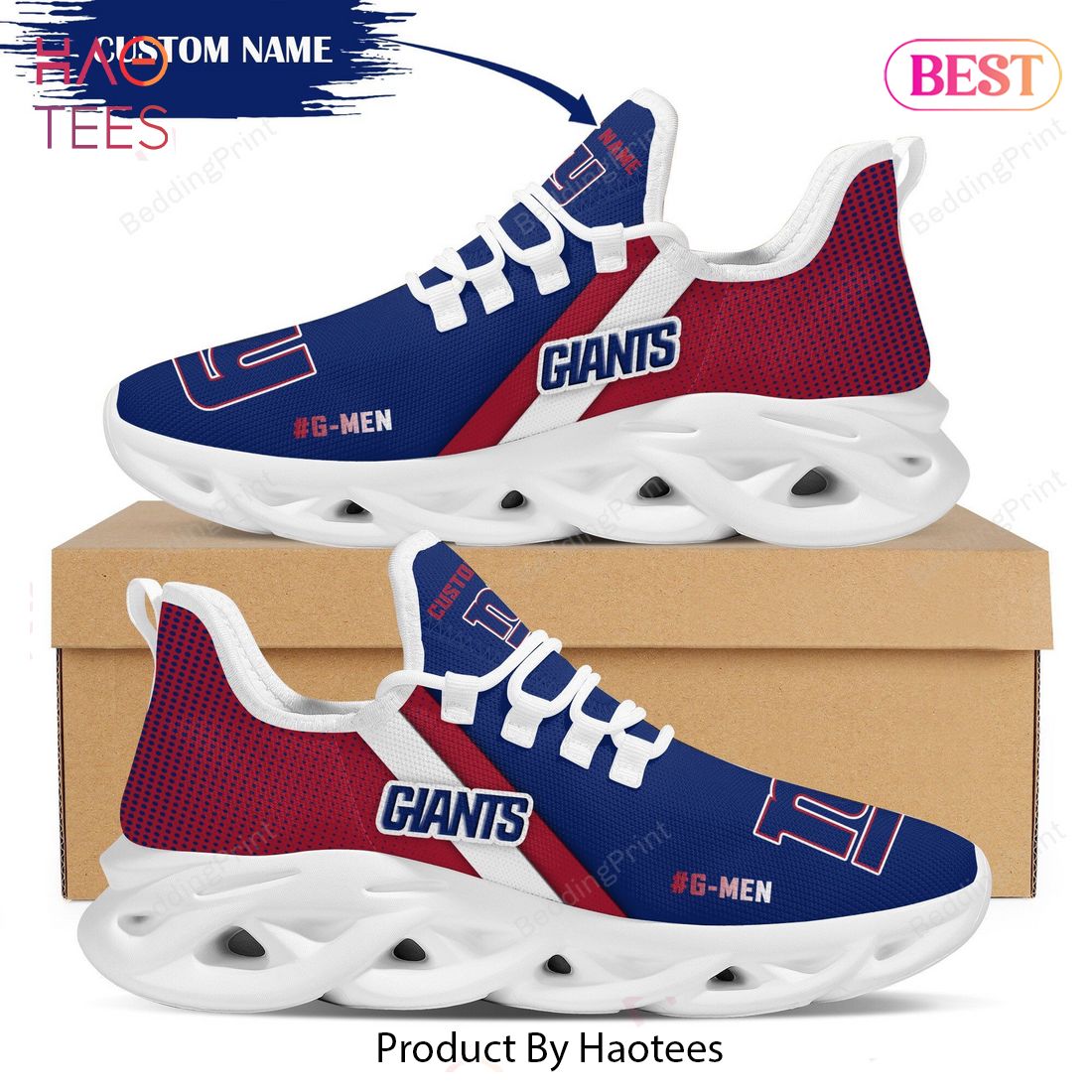 New York Giants Custom Name Max Soul Shoes New York Giants Custom Name Max Soul Shoes