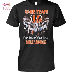 Ne Team One Family One Goal Rule The Jungle Cincinnati Bengals T Shirt