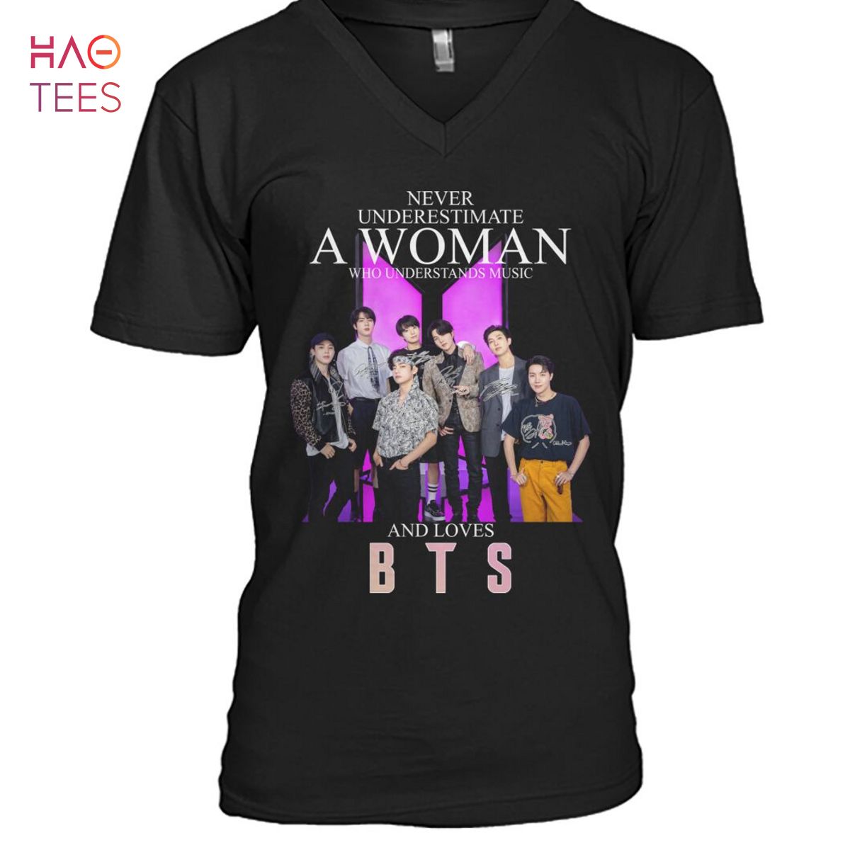 Never Underestimate A Woman Who Understands Music And Loves BTS Best T Shirt Never Underestimate A Woman Who Understands Music And Loves BTS Best T Shirt
