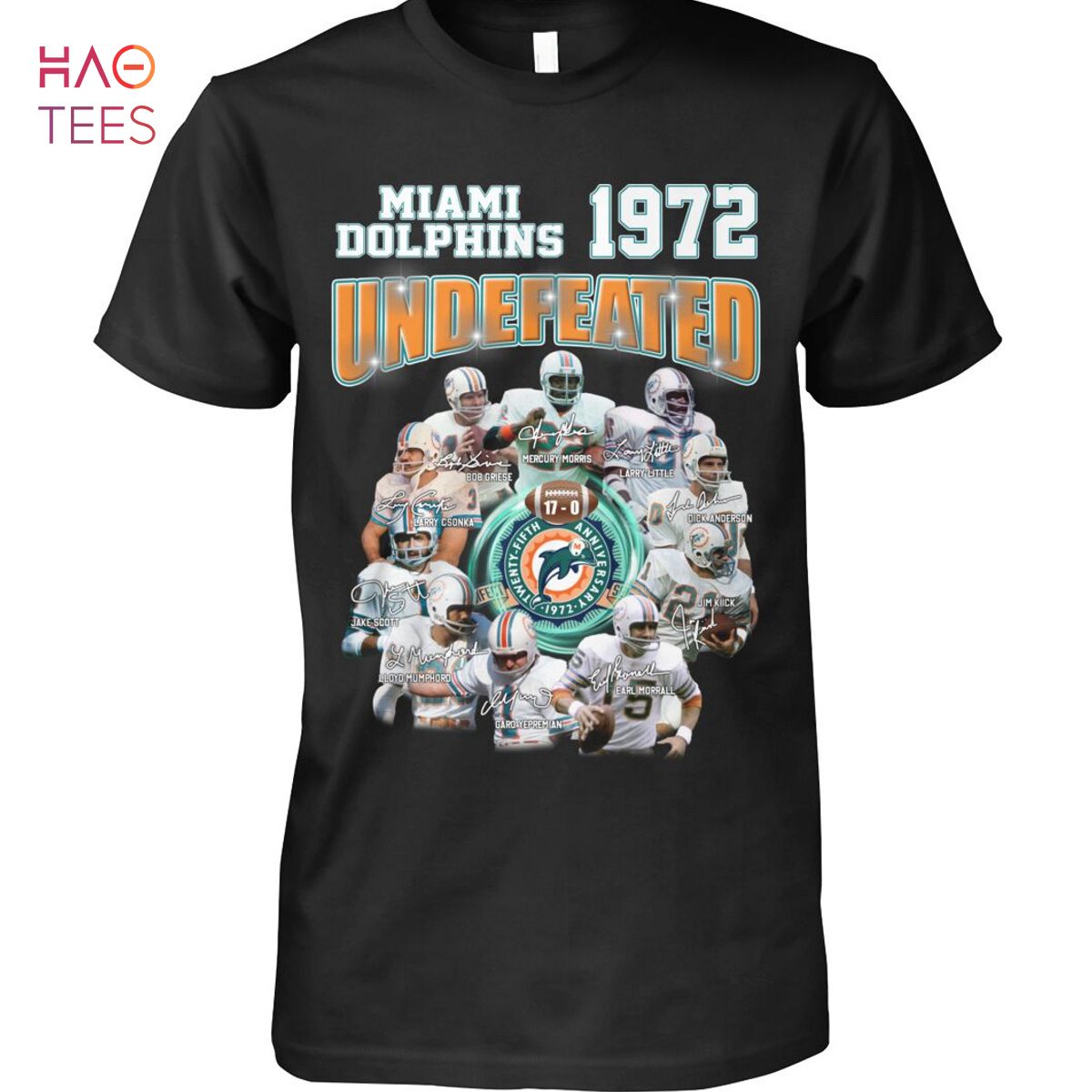 Miami Dolphins 1972 Undefeated T Shirt Miami Dolphins 1972 Undefeated T Shirt