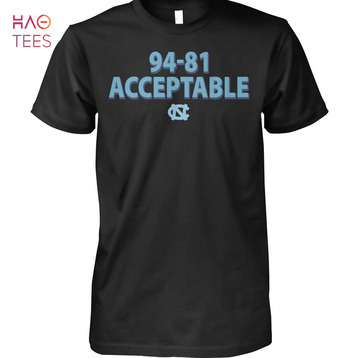 94 81 Accept Table North Carolina Tar Heels Basketball T Shirt