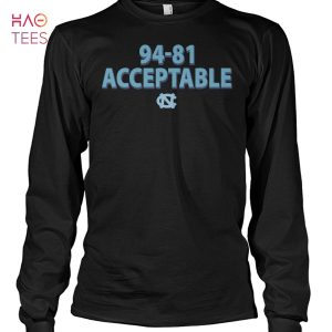 94 81 Accept Table North Carolina Tar Heels Basketball T Shirt
