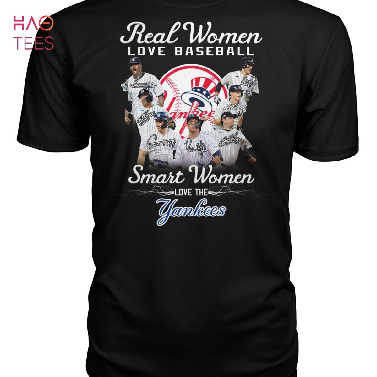 Real Women Love Baseball Smart Women Love The New York Yankees Hot Trend T  Shirt