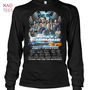 Fast & Furious  2001 Forever Thank You For The Memories T Shirt