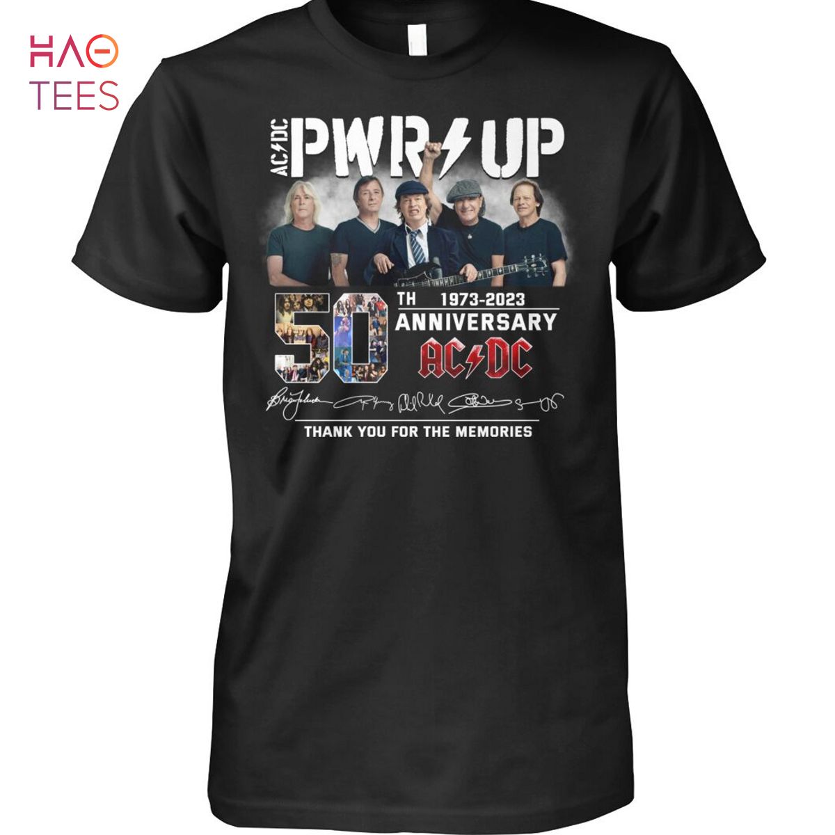 AC DC Pwr Up 1973 2023 50 Anniversary Thank You For The Memories T-Shirt AC DC Pwr Up 1973 2023 50 Anniversary Thank You For The Memories T-Shirt