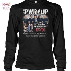 AC DC Pwr Up 1973 2023 50 Anniversary Thank You For The Memories T-Shirt