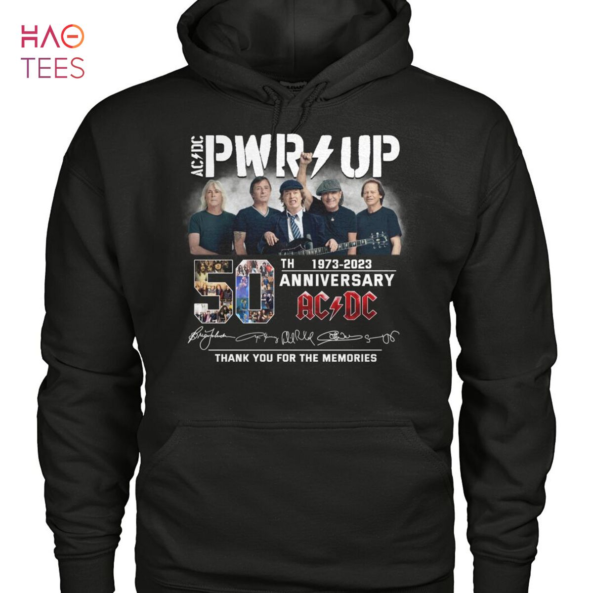 AC DC Pwr Up 1973 2023 50 Anniversary Thank You For The Memories T-Shirt AC DC Pwr Up 1973 2023 50 Anniversary Thank You For The Memories T-Shirt