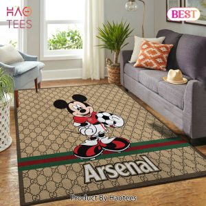 Arsenal Gucci Mickey Rug Living Room Bedroom Carpet Fashion Brand Floor Decor