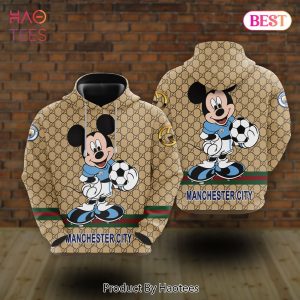 Man City Gucci Mickey 3D Hoodie Luxury Brand POD Design
