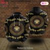Versace 3D Hoodie Black Gold Luxury Brand POD Design