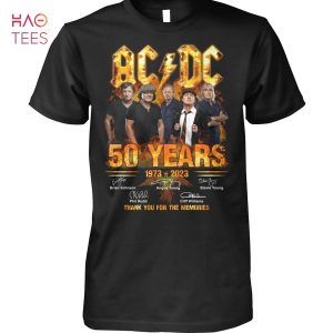 AC DC 50 Years 1973 2023 Thank You For The Memories Best T-Shirt