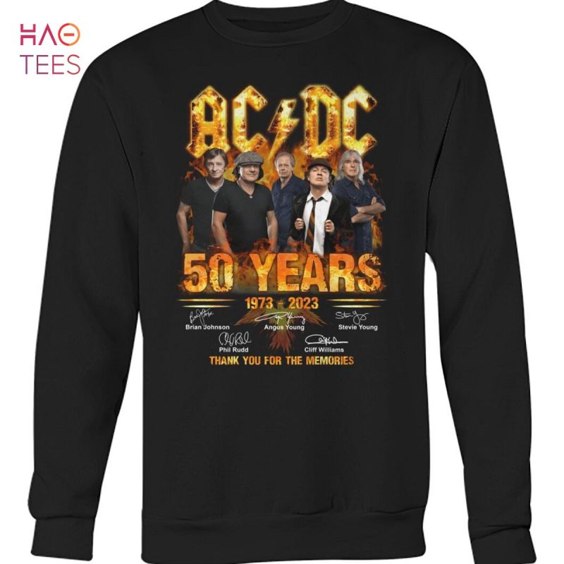 AC DC 50 Years 1973 2023 Thank You For The Memories Best T-Shirt