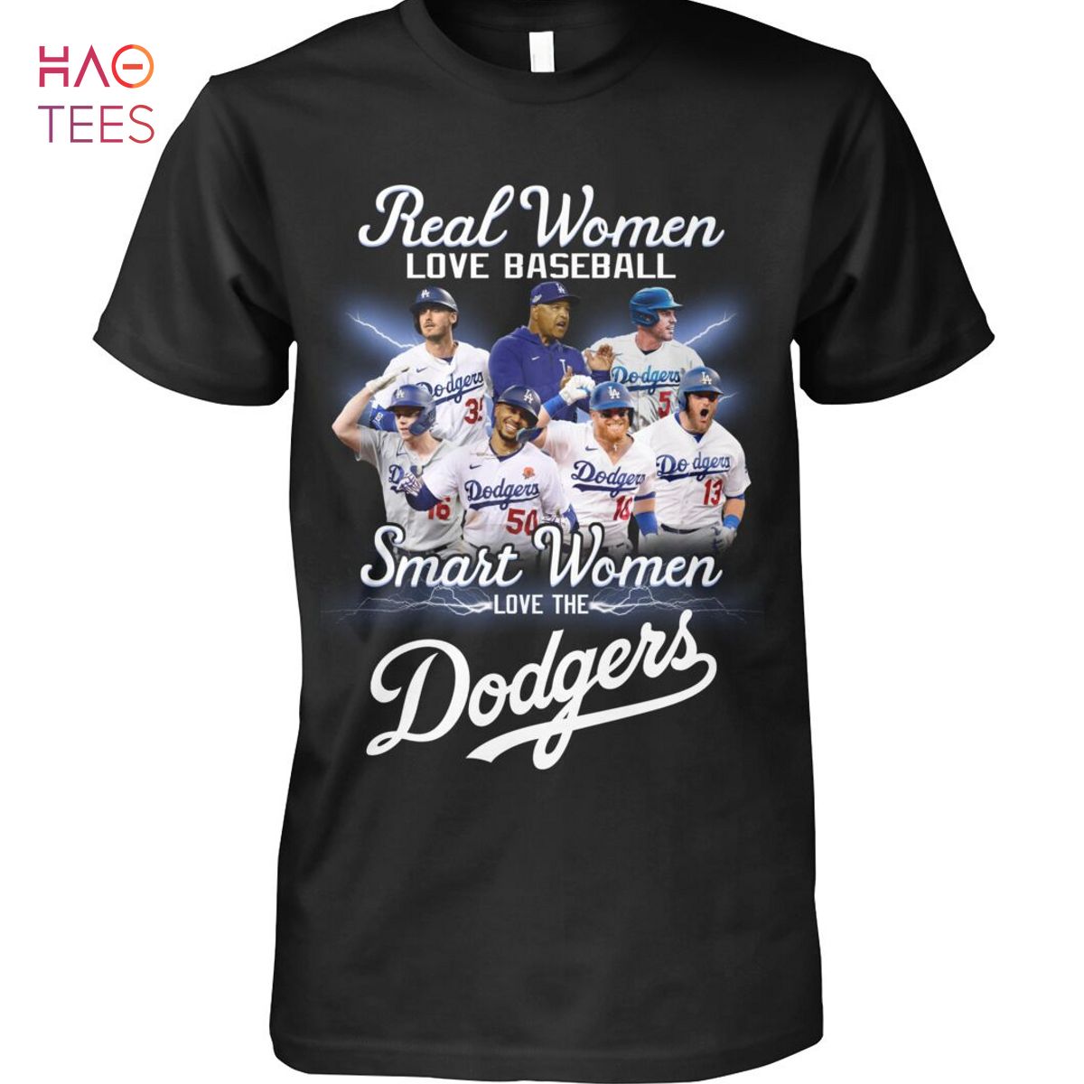 Real Women Love Baseball Smart Women Love The Los Angeles Dodgers Hot T-Shirt