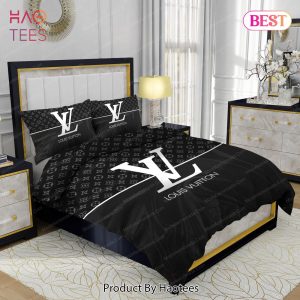 Black And White Veinstone Louis Vuitton Bedding Sets Bed Sets, Bedroom Sets, Comforter Sets, Duvet Cover, Bedspread