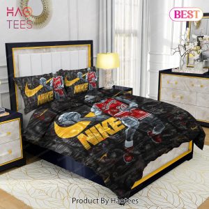 Famous Nike Air Jordan Design & Quality Comfortable 4 Pieces Bedding Set Bed Sets, Bedroom Sets, Comforter Sets, Duvet Cover, Bedspread