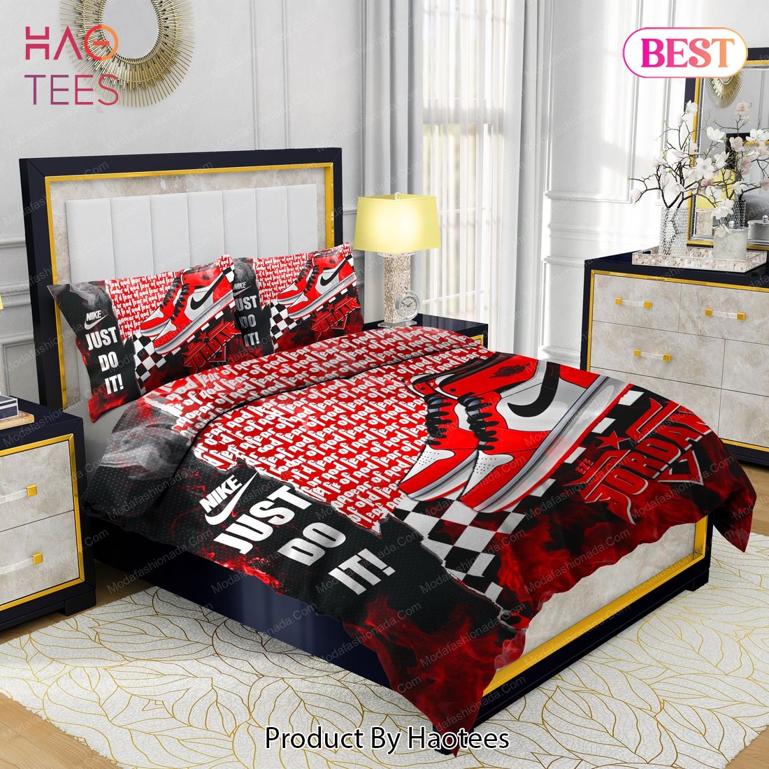 Famous Nike Air Jordan Fear Of God Bedding Sets Bed Sets, Bedroom Sets, Comforter Sets, Duvet Cover, Bedspread Luxury Store