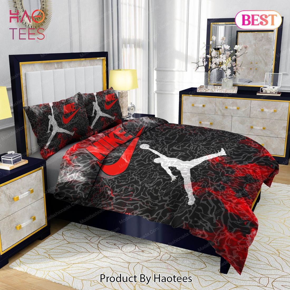 Air Jordan Bed Sheets Set, Luxury Bedsheets