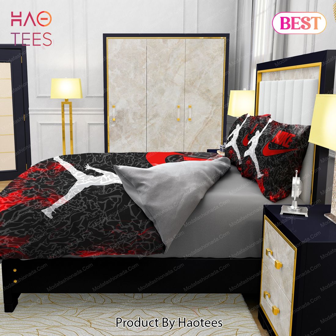 6 Piece Bedding Set for Queen Air Mattress - Gray