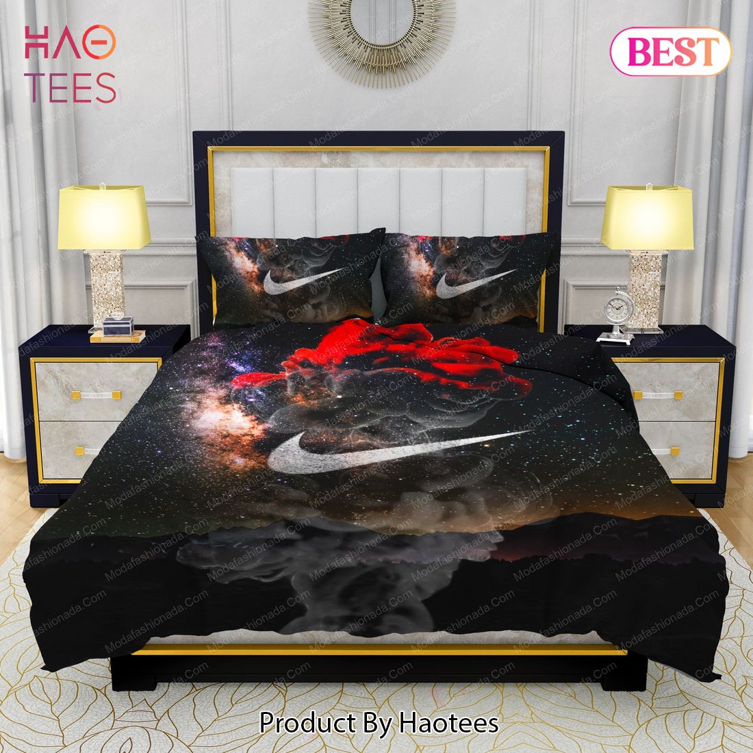 Famous Nike Design & Quality Comfortable 4 Pieces Bedding Sets Bed Sets, Bedroom Sets, Comforter Sets, Duvet Cover, Bedspread Luxury Store