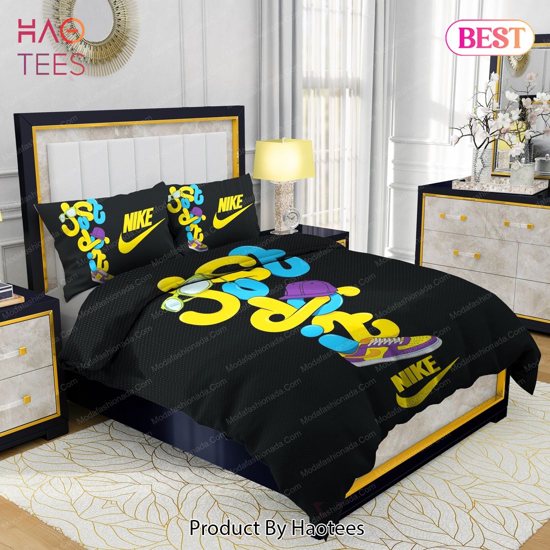 Famous Nike JUST DO IT Design & Quality Comfortable 4 Pieces Bedding Sets Bed Sets, Bedroom Sets, Comforter Sets, Duvet Cover, Bedspread Luxury Store